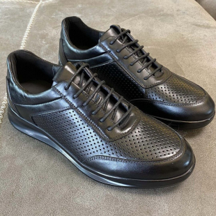 夏季缕空休闲运动男鞋商务简约男土皮鞋头层牛皮系带春夏镂空男鞋
