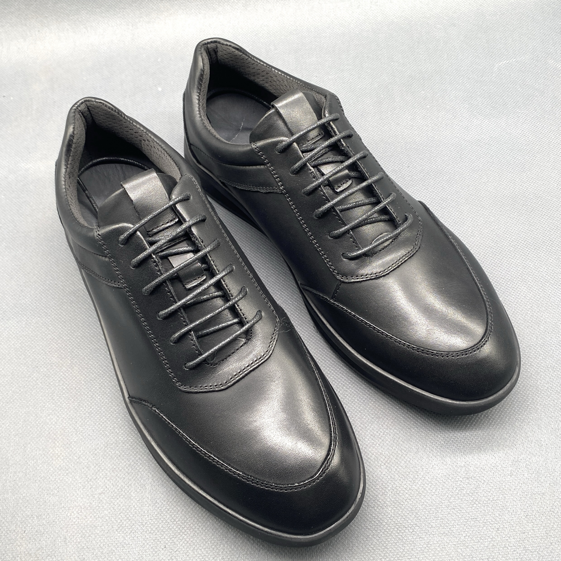 休闲运动男鞋时尚舒适商务鞋简约男士皮鞋头层牛皮系带圆头进口