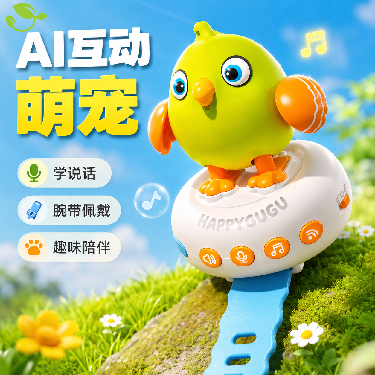 儿童咕咕鸟智能AI学说话会唱歌多功能小鸡早教学习机宝宝益智玩具