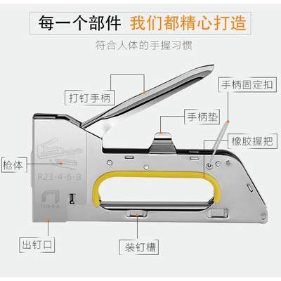 包邮手动码钉枪马丁枪U型钉门打钉枪射钉枪广告喷绘绷油画布1008F