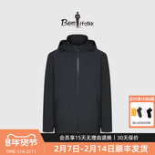 休闲夹克保暖棉服连帽外套 男士 POLARTEC防风 比音勒芬秋冬季