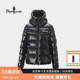 新款 比音勒芬2025冬季 女士面包服高领连帽羽绒服 波兰进口鹅绒