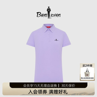 女户外休闲短袖 新款 抗UV防晒 T恤翻领polo衫 比音勒芬2025夏季