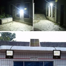 太阳能灯家用室内户外景观庭院路灯一拖二投光灯LED太阳能灯
