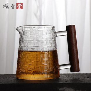 高端加厚耐高温泡茶杯日式 玻璃公道杯茶漏套装 茶滤公杯分茶器