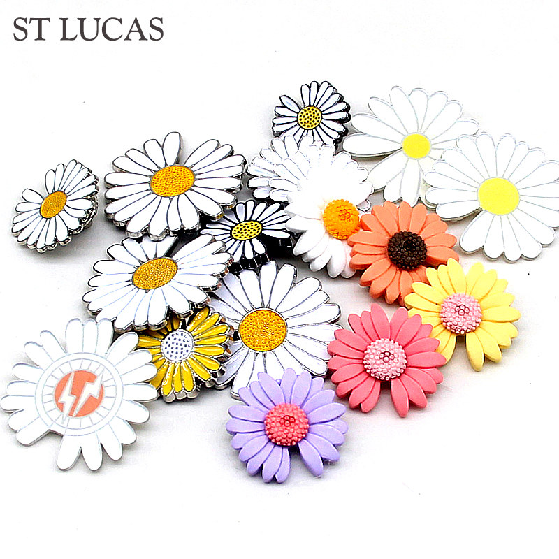 权志龙gd同款小雏菊胸针女大衣金属免钉钮扣徽章ins个性别针饰品