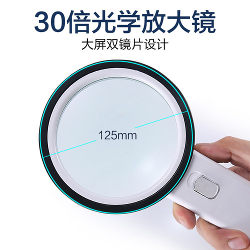 一眸30手持放大镜带LED灯