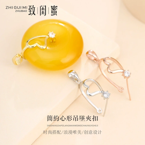 Защитный амулет, пряжка, изумрудная застежка, аксессуар из нефрита из воскового агата, подвеска, серебро 925 пробы, золото 750 пробы