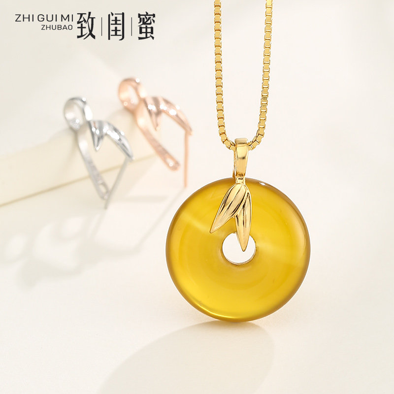 925纯银竹叶平安扣专用扣头 吊坠夹扣diy配件 翡翠扣玉坠扣银扣头,饰品/流行首饰/时尚饰品新,扣,淘宝优惠券,粉丝福利购,淘宝优惠卷