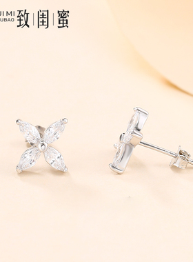 S925纯银耳钉2019新款潮耳饰女气质简约小巧睡觉不用摘的耳骨耳钉