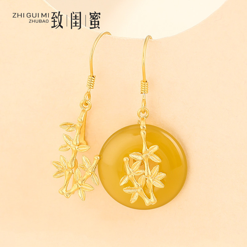 925纯银平安扣耳环空托女沙金竹叶耳坠空托diy蜜蜡平安扣耳坠空托,饰品/流行首饰/时尚饰品新,耳环,淘宝优惠券,粉丝福利购,淘宝优惠卷