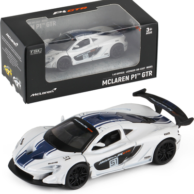 TSC1:43迈凯伦P1-GTR超跑750S 仿真开门合金收藏摆件汽车模型玩具