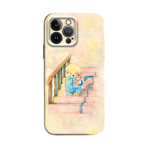 苹果iphone18promax睡衣小狗水彩