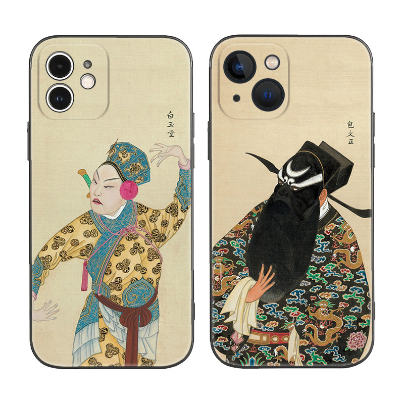 中国风三侠五义京剧脸谱包公适用iPhone17Promax防摔16pro软壳15plus/14苹果13mini手机壳12/11