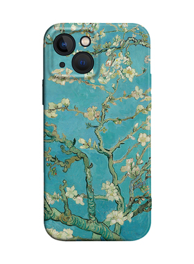 世界名画梵高《盛开的杏花》Almond Blossom适用iPhone XS Max苹果17pro防摔16软壳15/14手机壳678plus