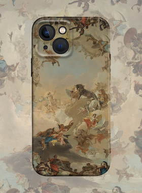 世界名画意大利Tiepolo提埃坡罗壁画适用iPhone17Promax防摔16pro软壳15/14plus苹果13mini手机壳12/11