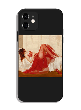 红色高跟鞋风情少女适用iPhone XS Max苹果16软壳15pro/14手机壳678plus