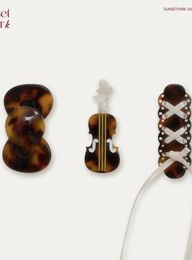 【鞠婧祎同款】SunsetPark日落公园 玳瑁色醋酸芭蕾风刘海夹发夹