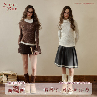 长袖 碎花翻领针织秋冬打底衫 T恤 尼罗河花园 SunsetPark日落公园