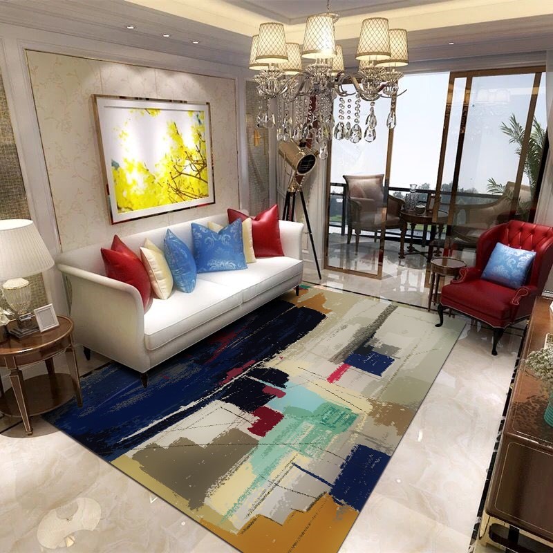 包围几何多功能长毛绒疆乡村满铺下面迎宾 地毯蓝色新中式出门新|ruв категории домашний ткань, ковер - от Buy2taobao.com для оказания профессиональной услуги покупки агента Taobao