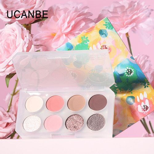UCANBE八色玫瑰花海眼影盘