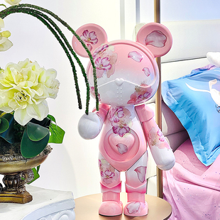 星际熊桃花系列时尚 创意礼品家居客厅房间公仔小熊手办摆件