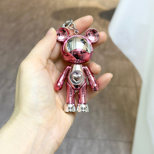 星际熊炫彩小熊挂件关节可动电镀原创钥匙扣送男友送女友生日礼物