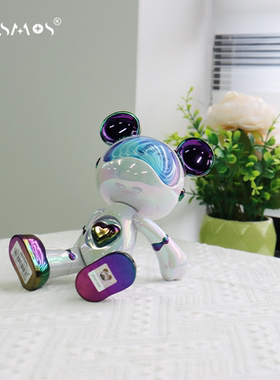 星际熊关节可动创意摆件