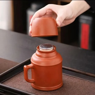 原矿紫砂小暖壶马克杯水杯户外大容量泡茶焖茶杯家用泡陶瓷壶