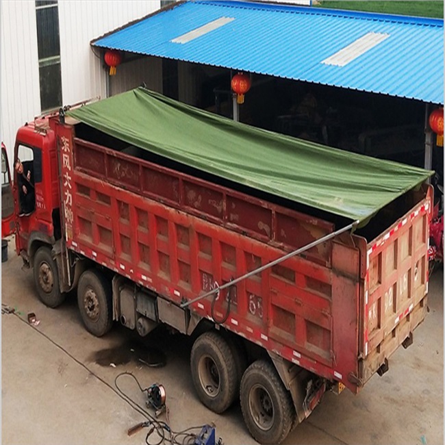 货车渣土车自卸车加盖篷布全套自动篷布甩杆伸缩式遥控篷布9