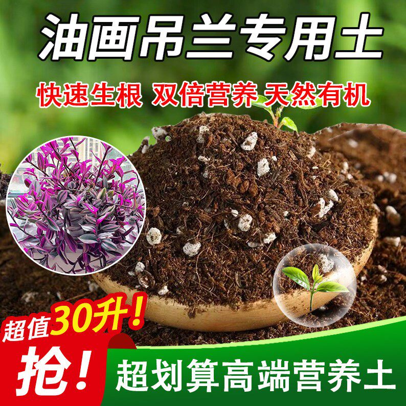 油画吊兰专用土家用盆栽土绿植通用营养土养花轻质蓬松花泥有机肥