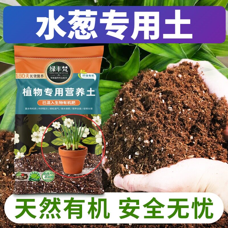 水葱适用园艺土不易板结花盆营养土天然舒缓根系无草籽观叶腐殖土