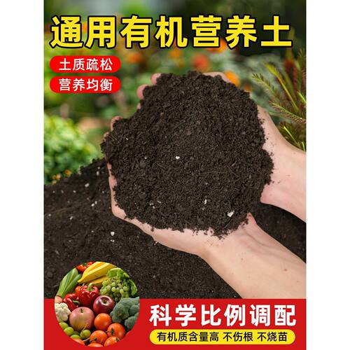 营养土种菜养花通用专用花土壤种植土蔬菜家用透气阳台盆栽有机土