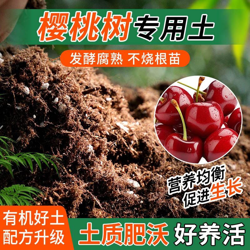 樱桃树专用土种植士营养土家庭阳台养花盆栽绿植轻质有机肥料土壤