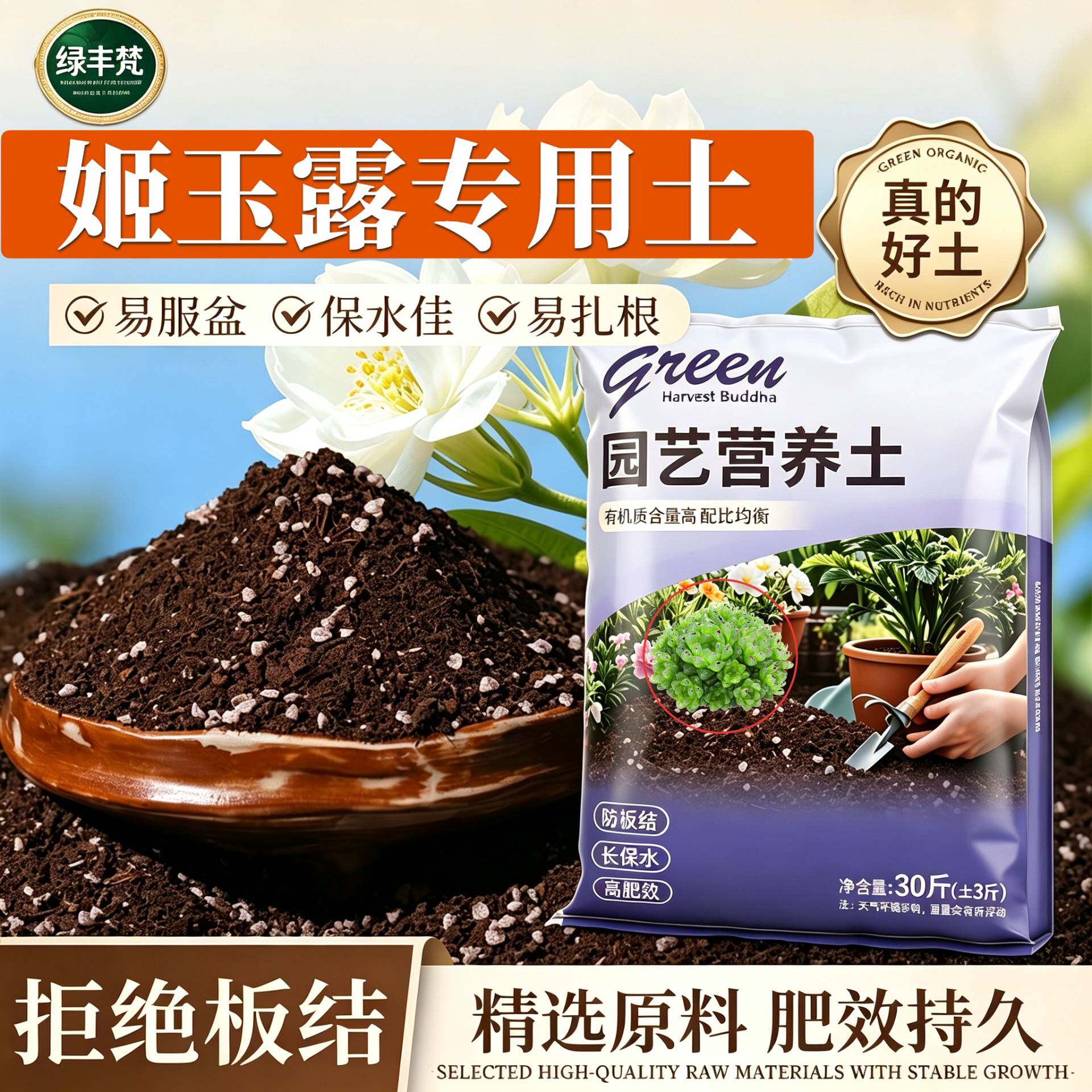 姬玉露适用养花土不闷根扦插大包无菌防徒长球根包邮有机土专用