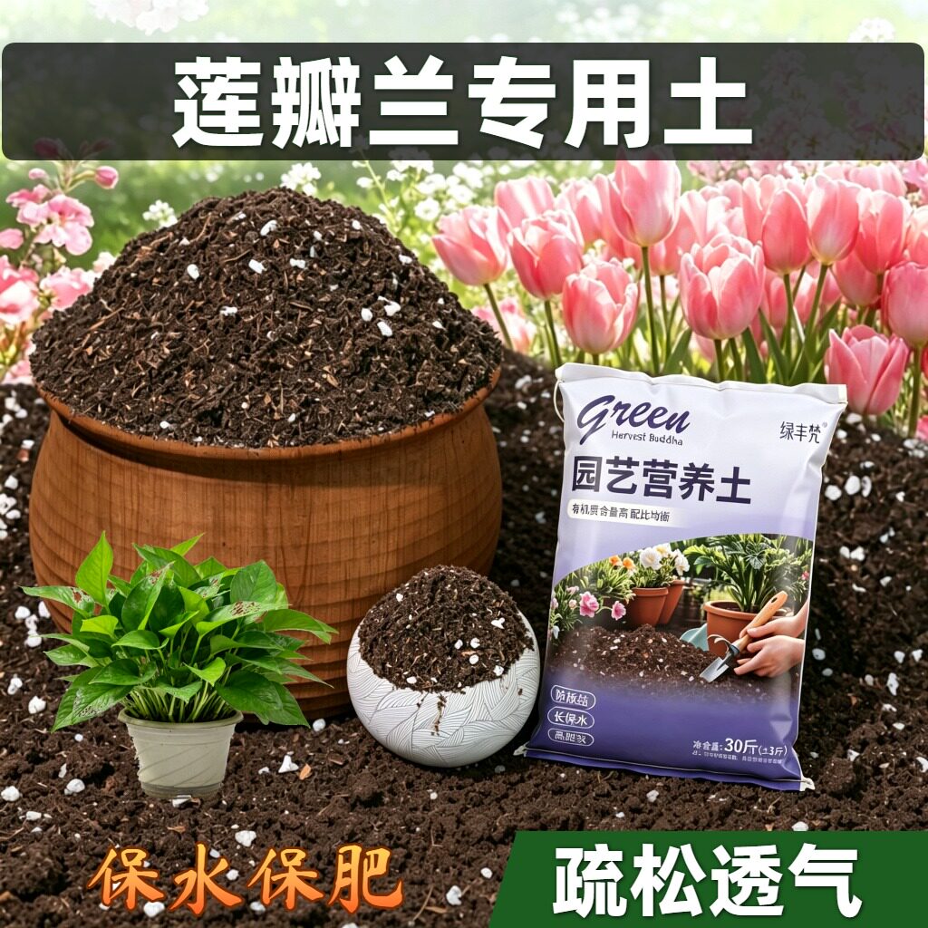 莲瓣兰专用轻质土不烂根盆栽包邮无菌壮根多肉室内加有机肥基质