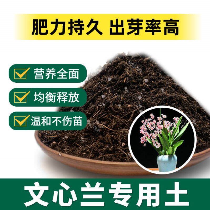 文心兰专用土肥料透气花草椰砖文心兰营养土养花室内种植花卉泥土