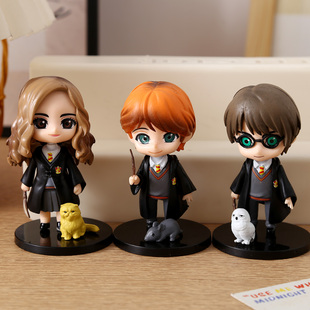 Q版HarryPotter赫敏罗恩人偶手办模型公仔蛋糕装饰盲盒礼物摆件