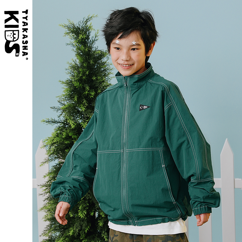 TYAKASHAKIDS塔卡沙xPEANUTS外套男女童装史努比联名立领风衣外套