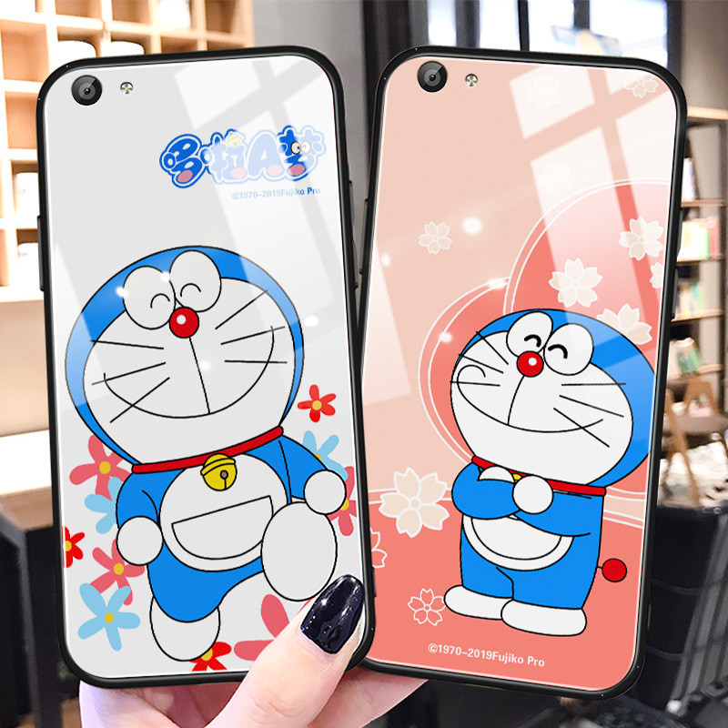 蓝胖子vivo手机壳女玻璃x7动漫趣味x7plus卡通适用y55可爱个性y66/y67网红y79/y75硅胶防摔y71保护套男xplay6