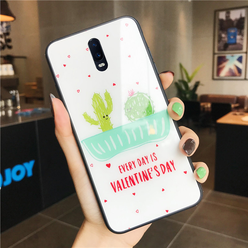 夏日小清新oppoA57手机壳网红防摔A83适用玻璃A39/A37创意包边ins卡通仙人掌A79/A77/A73个性简约保护套女A59