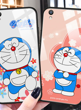 蓝胖子oppo手机壳女r9玻璃r9s动漫r9plus卡通适用a7/a7x可爱个性a5网红新款a3硅胶防摔a1趣味保护套男r9splus