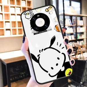 帕恰狗华为mate40手机壳玻璃mate30pro简约手绘mate20x趣味可爱4g版5g卡通硅胶nova6se适用新款por保护套女es