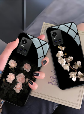 栀子花vivos12手机壳新款y97y95玫瑰y85y83适用nex3s后指纹z1i保护套u1s7e小众y55s女神s10pro玻璃y73s硅胶s9