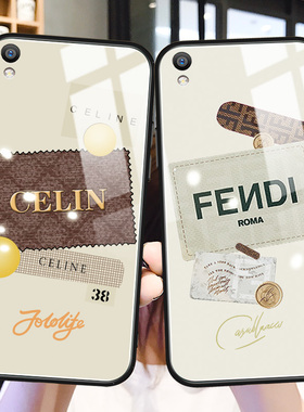 赛琳标签oppor9手机壳玻璃r9splus潮牌新款r7s小红书oppoa9x防摔适用a7x情侣少女生a5s硅胶a3s保护套plus网红