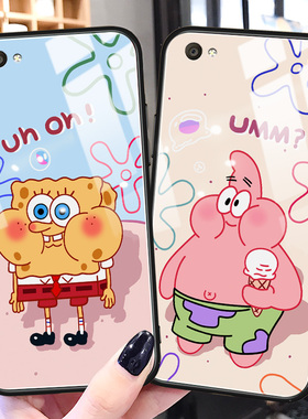 海绵宝宝vivox9l手机壳防摔x9plus搞怪新款x9splus玻璃z5x硅胶y9s情侣创意v17适用z6卡通y5s保护套z5i男女u3