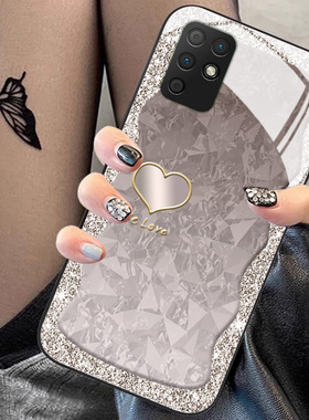 银琉爱心适用华为荣耀magic5手机壳play6tpro新款女5活力4pro奢华x30max高级x20se玻璃x10防摔plus外gt保护套
