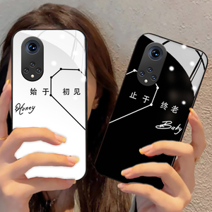 适用华为nova10手机壳女nova9始于初见nova8pro玻璃新款nova7se硅胶6情侣秀恩爱4g版5g简约5ipro保护套男5z外