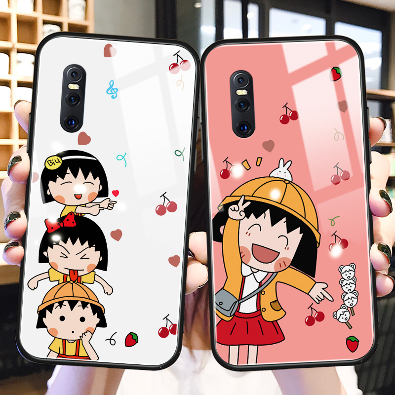 vivo钢化玻璃卡通保护壳