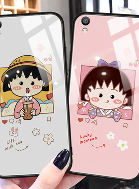 樱桃小丸子oppor9手机壳硅胶软r9plus保护套r9s玻璃puls适用r9splus女生可爱a11x超薄r7s卡通a5防摔全包边a3
